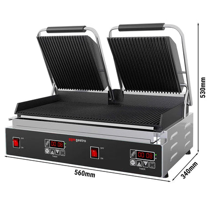 GGM Gastro Commercial Saladette Prep Counter - 1210x700mm - 1 Door & 2 Drawers - for 9x GN 1/6 - incl. Contact grill