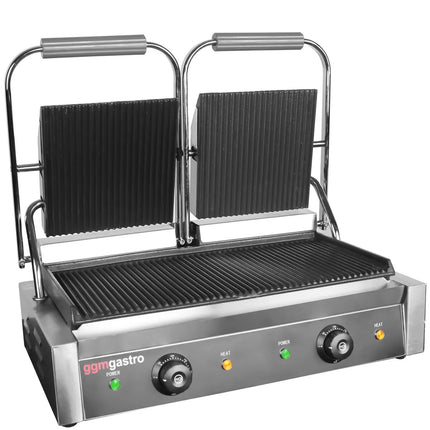 GGM Gastro Commercial Saladette Prep Counter - 1210x700mm - 2 Doors - for 9x GN 1/6 - incl. Digital contact grill