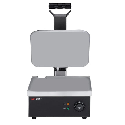 GGM Gastro Commercial Saladette Prep Counter - 1210x700mm - 2 Doors - for 9x GN 1/6 - incl. Digital contact grill & Hamburger machine