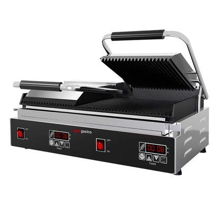 GGM Gastro Commercial Saladette Prep Counter - 1210x700mm - 2 Doors - for 9x GN 1/6 - incl. Contact grill