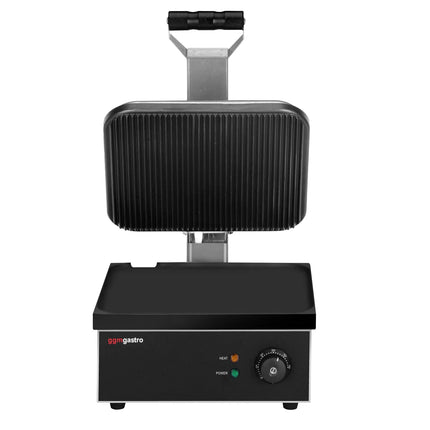 GGM Gastro Commercial Saladette Prep Counter - 1210x700mm - with 1 Door & 2 Drawers - for 9x GN 1/6 - incl. Digital contact grill & Hamburger machine