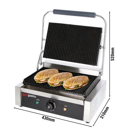GGM Gastro Commercial Saladette Prep Counter - 1210x700mm - with 2 Doors - for 9x GN 1/6 - incl. Digital contact grill