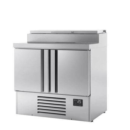 GGM Gastro Commercial Saladette Prep Counter - 978x700mm - 2 Doors - topper for 5x GN 1/4