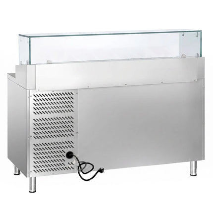 GGM Gastro Commercial Saladette Prep Counter ECO - 1360x700mm - 2 Doors - topper for 7x GN 1/3