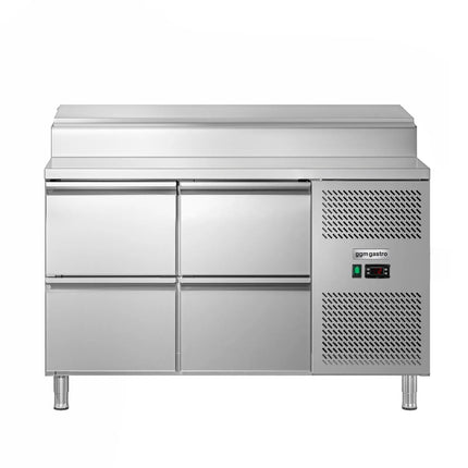 GGM Gastro Commercial Saladette Prep Counter ECO - 1360x700mm - 4 Drawers - for 7x GN 1/3
