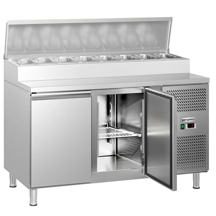 GGM Gastro Commercial Saladette Prep Counter ECO - 1510x800mm - 2 Doors - for 8x GN 1/3