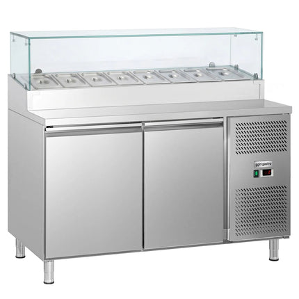 GGM Gastro Commercial Saladette Prep Counter ECO - 1510x800mm - 2 Doors - topper for 8x GN 1/3