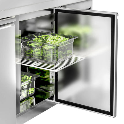GGM Gastro Commercial Saladette Prep Counter ECO - 1510x800mm - 2 Doors - topper for 8x GN 1/3