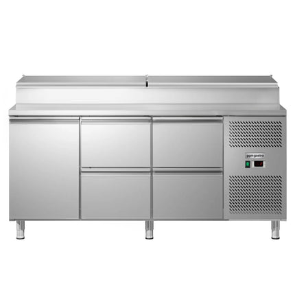 GGM Gastro Commercial Saladette Prep Counter ECO - 1795mm - 1 Door & 4 Drawers - for 8x GN 1/3