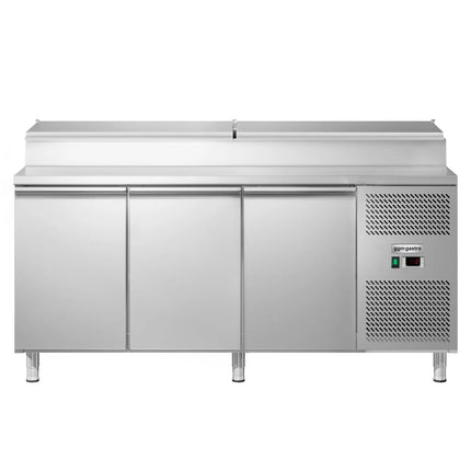 GGM Gastro Commercial Saladette Prep Counter ECO - 1795mm - 3 Doors - for 8x GN 1/3