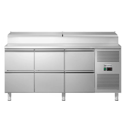 GGM Gastro Commercial Saladette Prep Counter ECO - 1795mm - 6 Drawers - for 8x GN 1/3