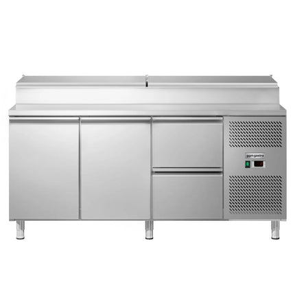 GGM Gastro Commercial Saladette Prep Counter ECO - 1795x700mm - 2 Doors & 2 Drawers - for 8x GN 1/3