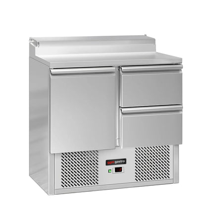 GGM Gastro Commercial Saladette Prep Counter ECO - 900x700mm - with 1 Door & 2 Drawers - for 5x GN 1/6