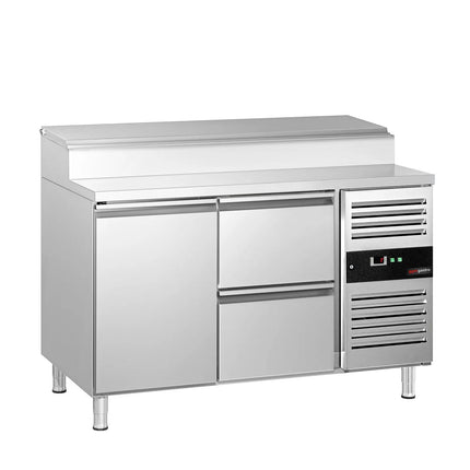 GGM Gastro Commercial Saladette Prep Counter PREMIUM - 1360x700mm - 1 Door & 2 Drawers - for 7x GN 1/3