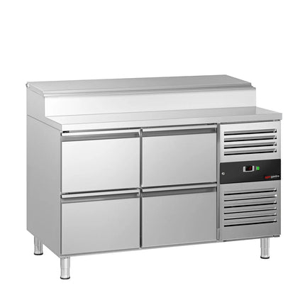 GGM Gastro Commercial Saladette Prep Counter PREMIUM - 1360x700mm - 4 Drawers - for 7x GN 1/3