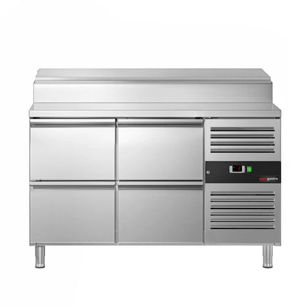 GGM Gastro Commercial Saladette Prep Counter PREMIUM - 1360x700mm - 4 Drawers - for 7x GN 1/3