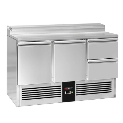 GGM Gastro Commercial Saladette Prep Counter PREMIUM - 1368x700mm - 2 Doors & 2 Drawers - for 8x GN 1/6