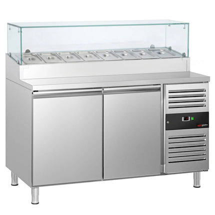 GGM Gastro Commercial Saladette Prep Counter PREMIUM - 1510x800mm - 2 Doors - for 8x GN 1/3