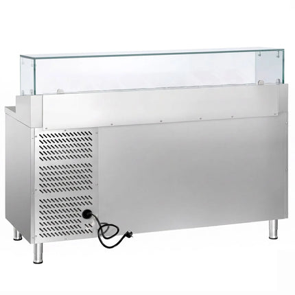 GGM Gastro Commercial Saladette Prep Counter PREMIUM - 1795x700mm - with 2 Doors & 2 Drawers - for 9x GN 1/3