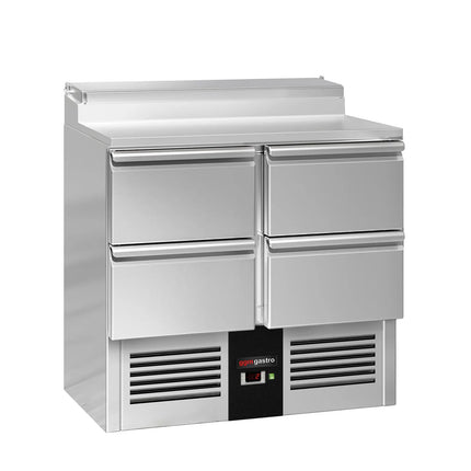 GGM Gastro Commercial Saladette Prep Counter PREMIUM - 900x700mm - 4 Drawers - topper for 5x GN 1/6