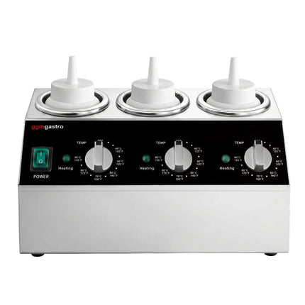 GGM Gastro Commercial Sauce Bottle Warmer - 600W - for 3 squeeze bottles
