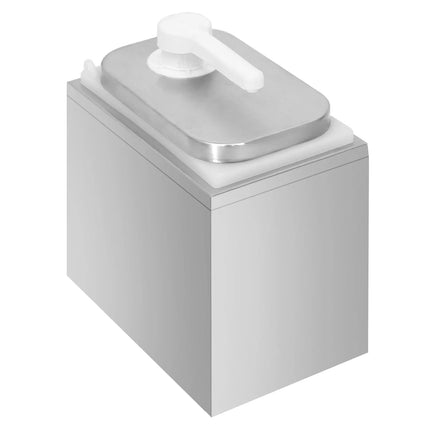 GGM Gastro Commercial Sauce Dispenser with Pump - 2 litres - Stainless steel 18/8 - 135x215x325mm - adjustable dose - with container - incl. stainless steel frame