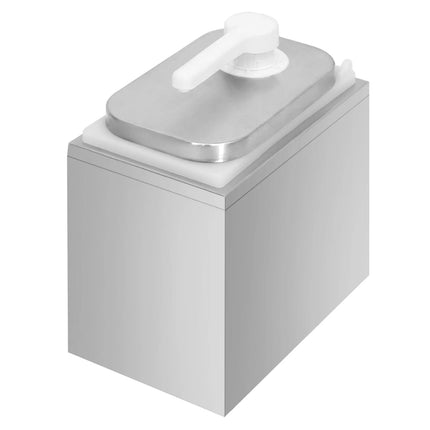 GGM Gastro Commercial Sauce Dispenser with Pump - 2 litres - Stainless steel 18/8 - 135x215x325mm - adjustable dose - with container - incl. stainless steel frame