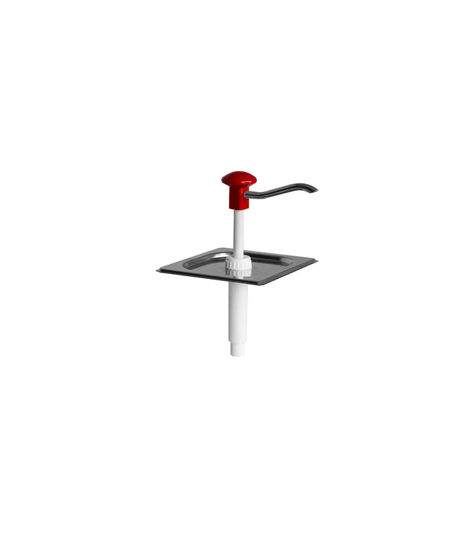 GGM Gastro Commercial Sauce Dispenser with Pump - 2 litres - suitable for GN 1/6 containers - Chrome-plated - 165x180x300mm - adjustable dose - without container
