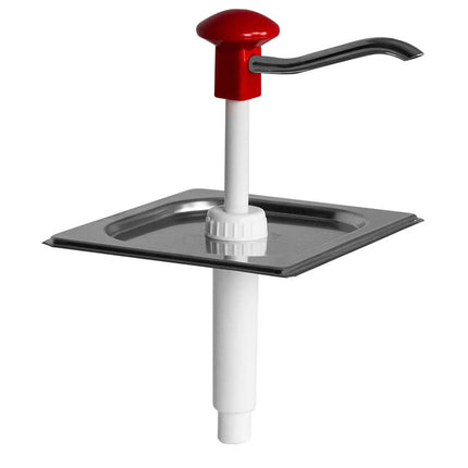 GGM Gastro Commercial Sauce Dispenser with Pump - 2 litres - suitable for GN 1/6 containers - Chrome-plated - 165x180x300mm - adjustable dose - without container