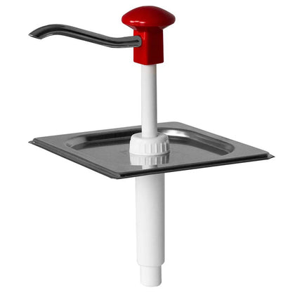 GGM Gastro Commercial Sauce Dispenser with Pump - 2 litres - suitable for GN 1/6 containers - Chrome-plated - 165x180x300mm - adjustable dose - without container
