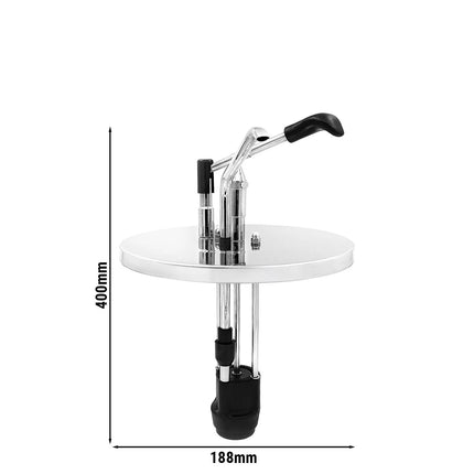 GGM Gastro Commercial Sauce Dispenser with Pump - 6 litres - suitable for 6-litre containers - Stainless steel - 188x400x240mm - adjustable dose - without container