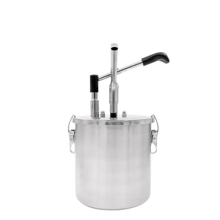 GGM Gastro Commercial Sauce Dispenser with Pump - ECO - 4 litres - Stainless steel - 188x335mm - adjustable dose - with container
