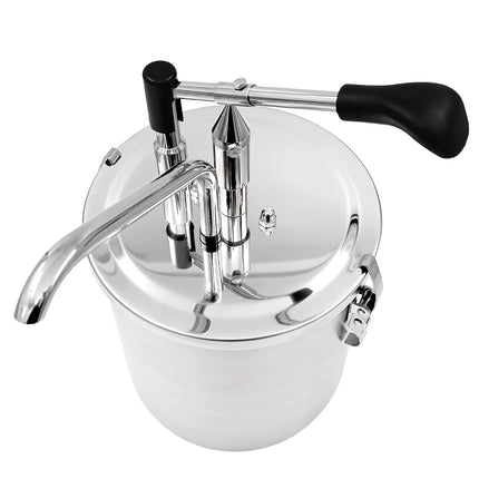 GGM Gastro Commercial Sauce Dispenser with Pump - ECO - 4 litres - Stainless steel - 188x335mm - adjustable dose - with container