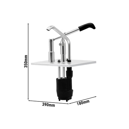 GGM Gastro Commercial Sauce Dispenser with Pump - suitable for GN 1/6 containers - Stainless steel - 180x390mm - adjustable dose