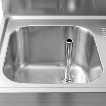 GGM Gastro Commercial Sink Cabinet - 1200x600mm - with 1 bowl left-hand - 3 drawers