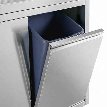 GGM Gastro Commercial Sink Cabinet - 1200x600mm - with waste bin & 1 bowl left-hand