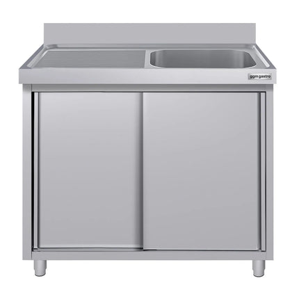 GGM Gastro Commercial Sink Cabinet ECO - 1200x600mm - with 1 bowl right-hand