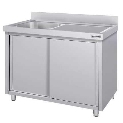 GGM Gastro Commercial Sink Cabinet ECO - 1400x700mm - with 1 bowl left-hand