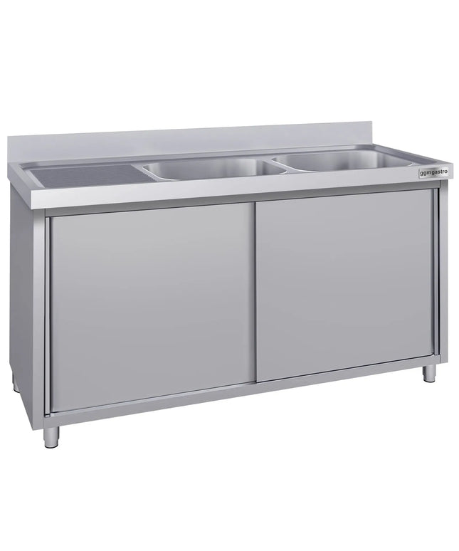 GGM Gastro Commercial Sink Cabinet ECO - 2000x600mm - with 1 bowl right-hand