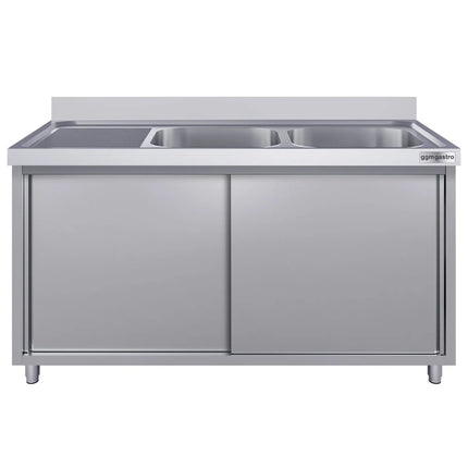 GGM Gastro Commercial Sink Cabinet ECO - 2000x600mm - with 1 bowl right-hand
