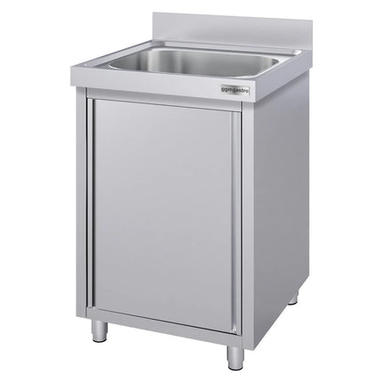 GGM Gastro Commercial Sink Cabinet ECO - 600x600mm - with 1 bowl centre