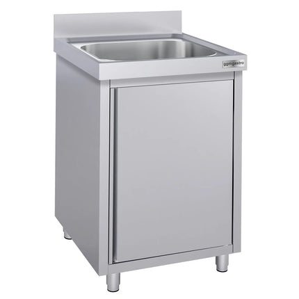 GGM Gastro Commercial Sink Cabinet ECO - 600x700mm - with 1 bowl centre
