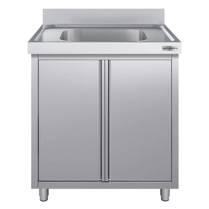 GGM Gastro Commercial Sink Cabinet ECO - 800x700mm - 1 bowl centre