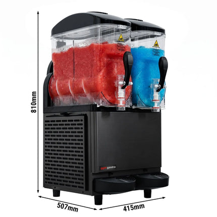 GGM Gastro Commercial Slush Machine - 2x 12L - 710W - Digital - Black
