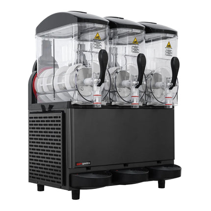 GGM Gastro Commercial Slush Machine - 3x 12L - 1.08kW - Digital - Black