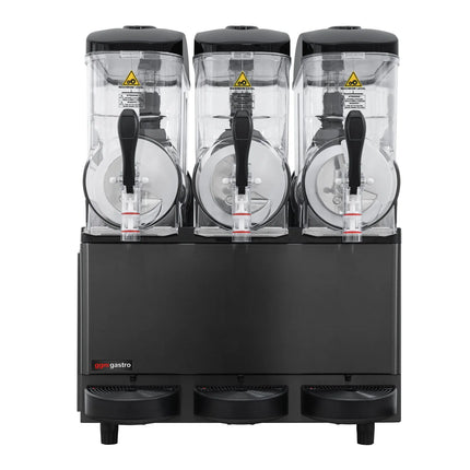 GGM Gastro Commercial Slush Machine - 3x 12L - 1.08kW - Digital - Black