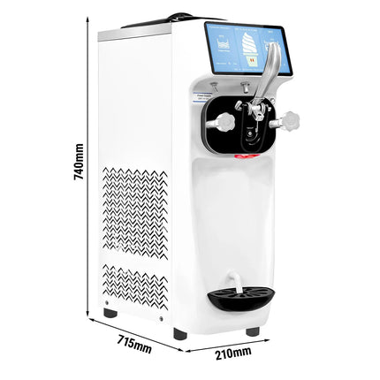 GGM Gastro Commercial Soft Serve Ice Cream Machine - 16L/h - 1.15kW - Touchscreen - Tabletop unit - Pre-Cooling