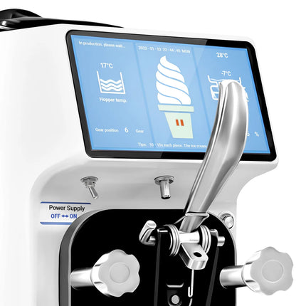 GGM Gastro Commercial Soft Serve Ice Cream Machine - 16L/h - 1.15kW - Touchscreen - Tabletop unit - Pre-Cooling