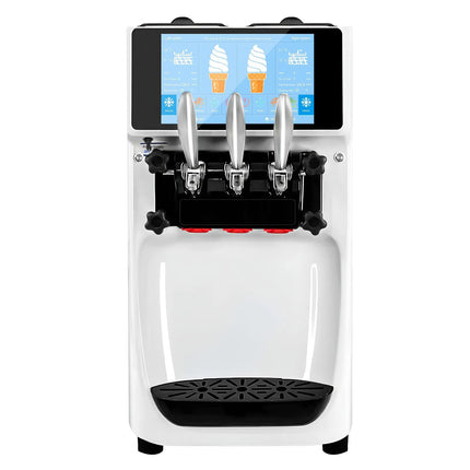 GGM Gastro Commercial Soft Serve Ice Cream Machine - 30-32L/h - 2.68kW - Touchscreen - for 3 flavours (twin twist) - Tabletop unit - Pre-Cooling