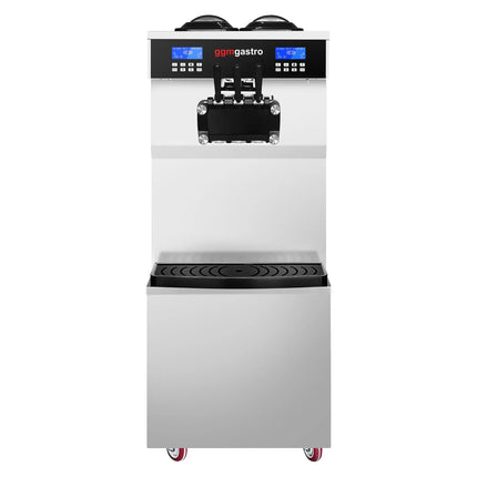 GGM Gastro Commercial Soft Serve Ice Cream Machine - 36L/h - 3.8kW - for 3 flavours (twin twist) - Freestanding unit - Pre-Cooling - Self-Cleaning